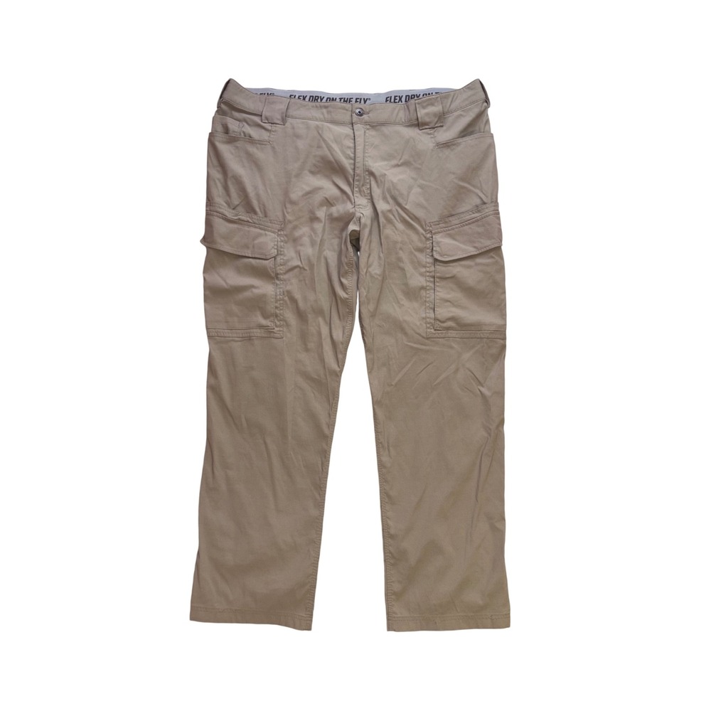 DULUTH TRADING CO Cargo Pants Mens 44x32 Tan Dry On The Fly Relaxed 32 46201B